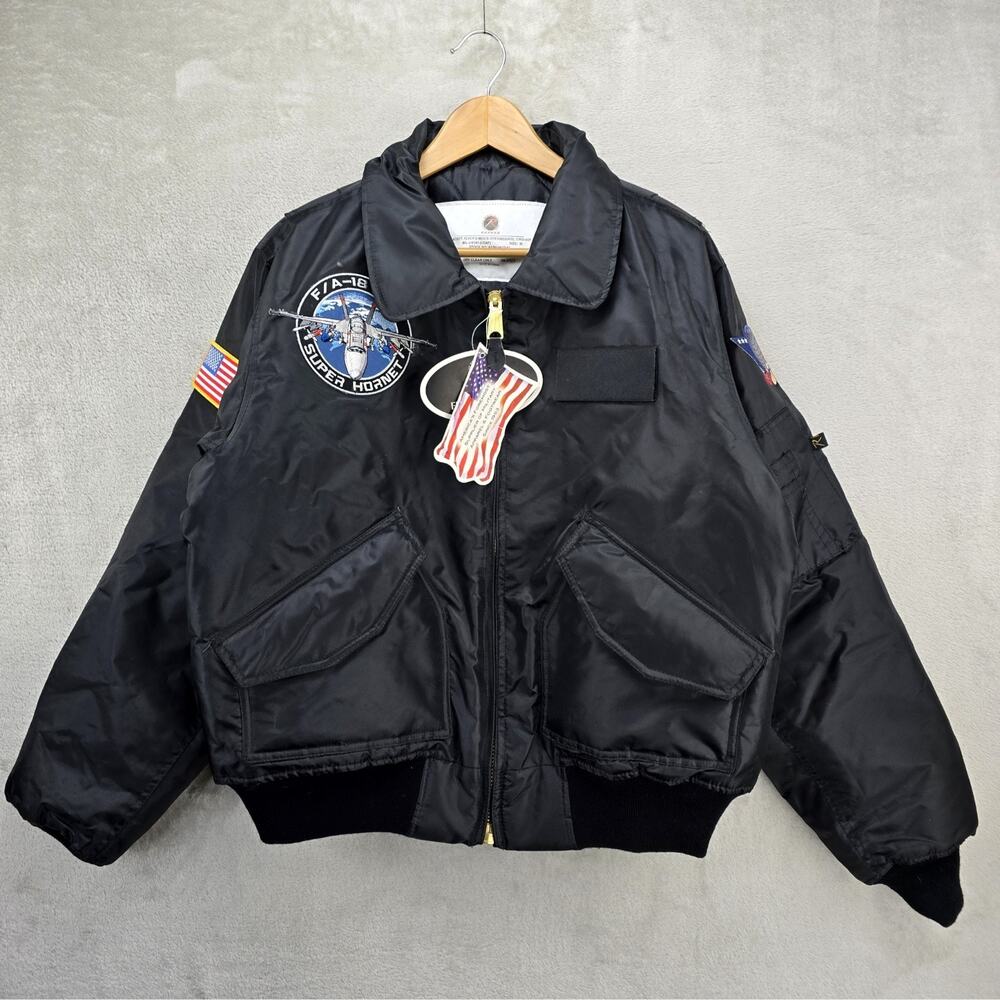 Rothco Flyer's Men Intermediate CWU-45P Flight Bomber Jacket Medium Black *FLAWS